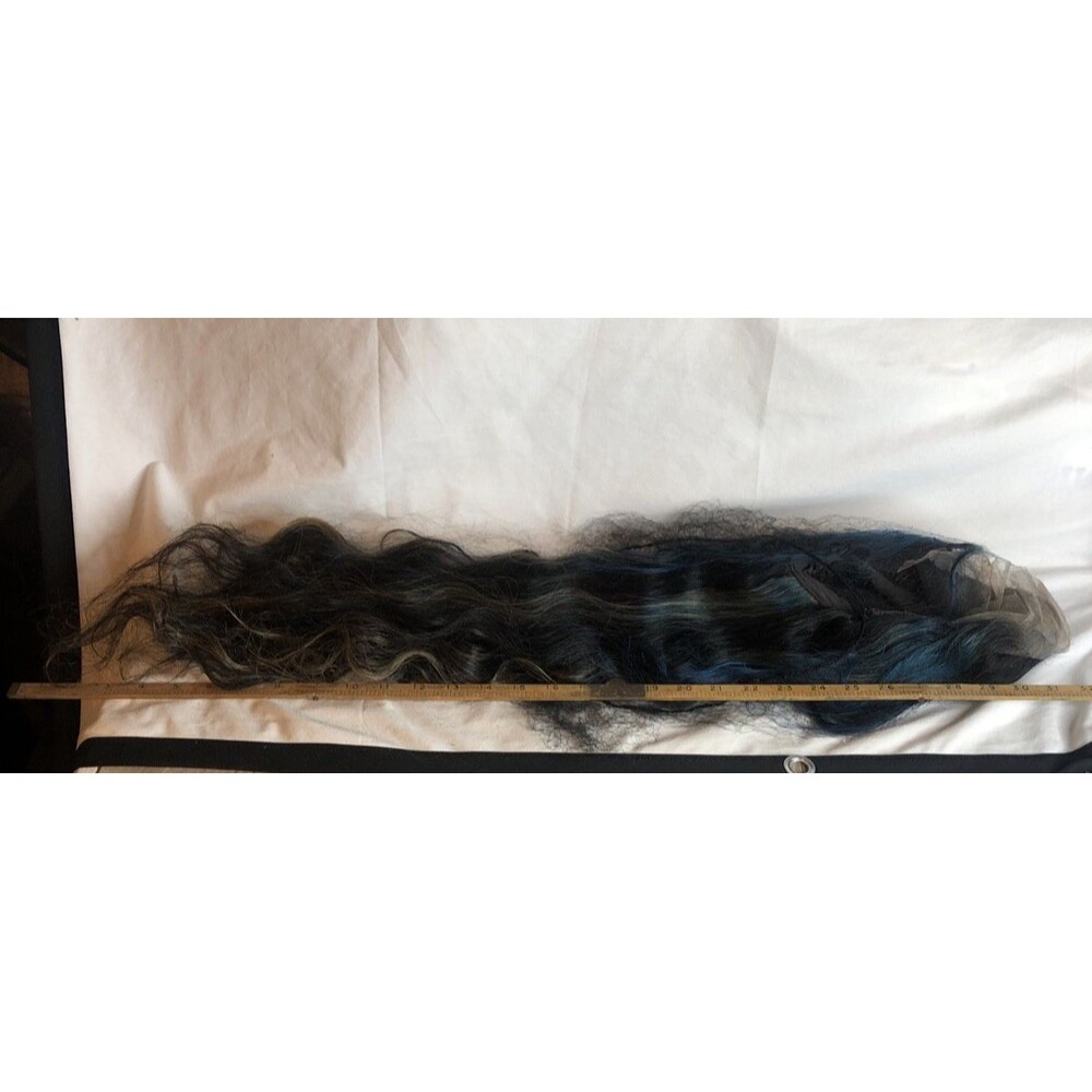 32” Long Gradient Curly Synthetic Wig Wavy Cosplay Wig Blue NEW - Picture 8 of 13